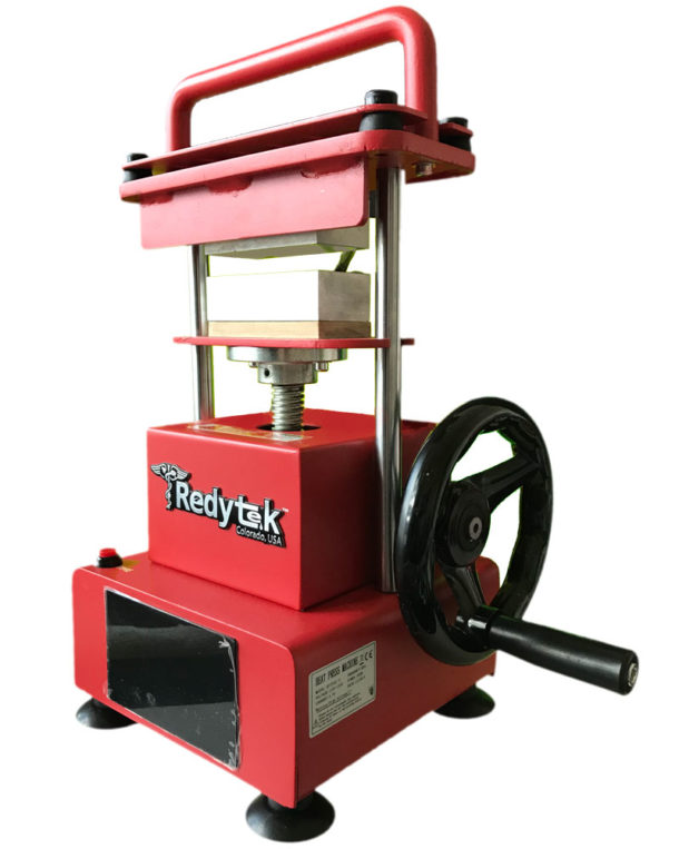 R2P-3M Manual crank rosin press machine. Redytek - Gypsum, CO, USA