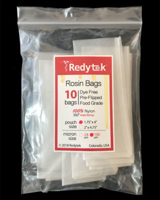 R2P 10 pack rosin filter bags 1.75 x 4 in 190µm by Redytek